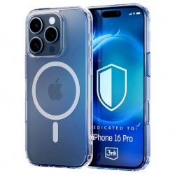 Silikonski etui MagCase za Apple iPhone 16 Pro - prozoren