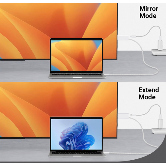 4smarts USB-C / HDMI kabel z Power Delivery 100 W – 2 m, bel