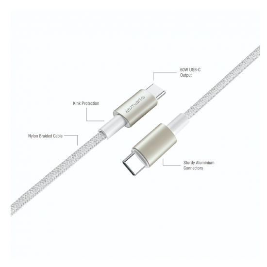 4smarts PremiumCord USB-C kabelski komplet 60 W (0,5 m + 1,5 m + 3 m) z Digital Adapterjem in USB-C spojnikom
