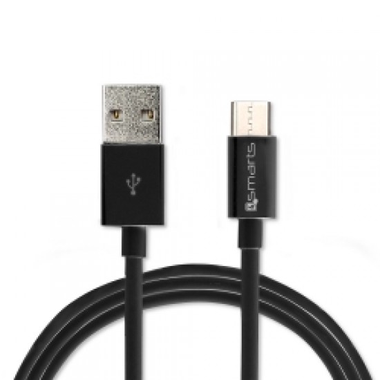 4smarts Basic podatkovni kabel LinkCord USB-C - črn, 1m
