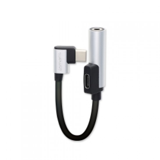 4smarts Passive USB-C razdelilec za polnjenje in zvok - srebrn