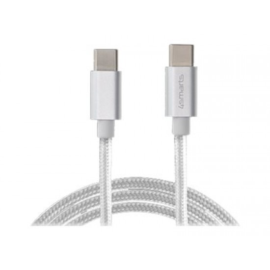 Podatkovni kabel 4smarts RapidCord USB-C - USB-C 100cm - bel