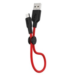 Kabel Hoco micro USB - črno rdeč, 25cm Kabel Hoco micro USB - črno rdeč, 25cm