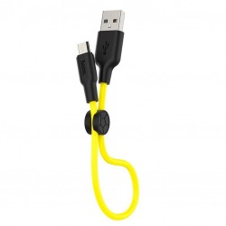 Kabel Hoco micro USB - črno rumen, 25cm Kabel Hoco micro USB - črno rumen, 25cm