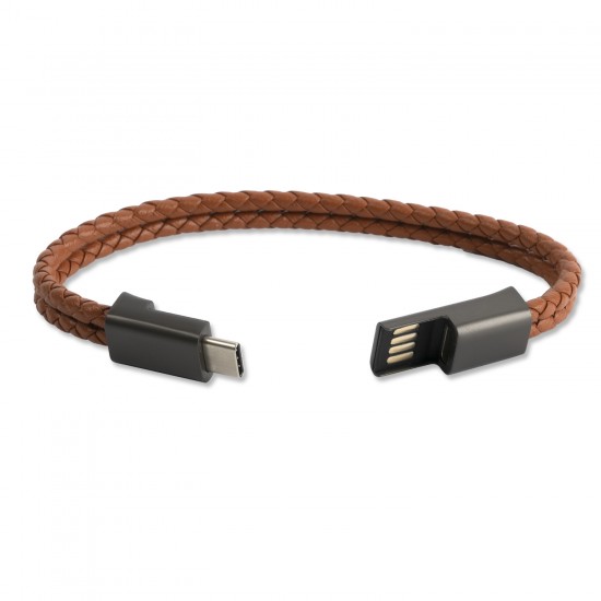 4smarts USB Tip-C polnilna zapestnica - rjava ( velikost L )