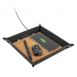 4smarts polnilna organizacijska postaja Pocket za telefone 15W - rjava