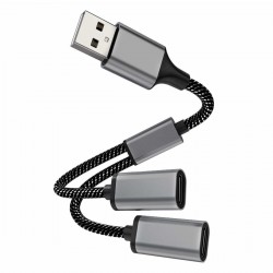 4smarts USB-A v 2x USB-C razdelilec 4smarts USB-A v 2x USB-C razdelilec