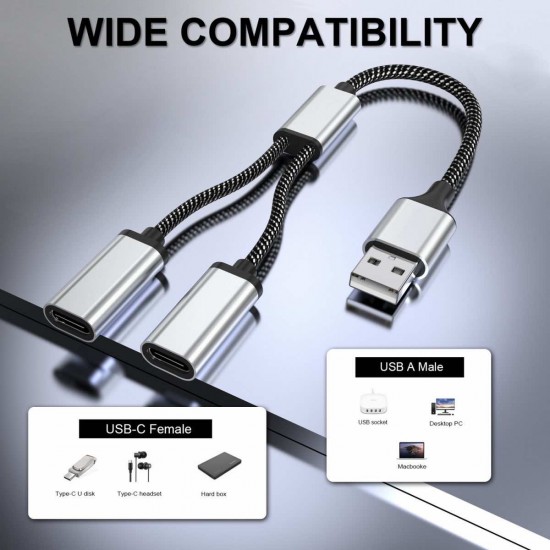 4smarts USB-A v 2x USB-C razdelilec