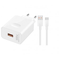 Hišni hitri polnilec Honor 100W USB-A + kabel USB-A v USB-C bel
