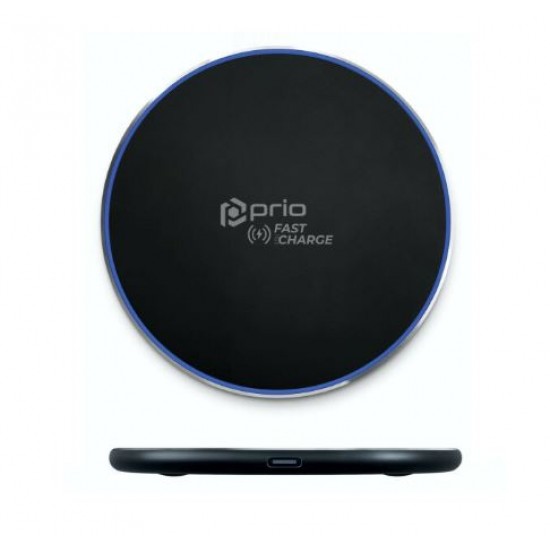 Prio hitri brezžični polnilec 15W - črn