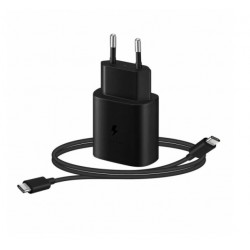 Hišni hitri polnilec Samsung EP-T1510 15W USB-C + kabel USB-C v USB-C črn  Hišni hitri polnilec Samsung EP-T1510 15W USB-C + kabel USB-C v USB-C črn