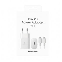 Hišni hitri polnilec Samsung EP-T1510 15W USB-C + kabel USB-C v USB-C bel Hišni hitri polnilec Samsung EP-T1510 15W USB-C + kabel USB-C v USB-C bel
