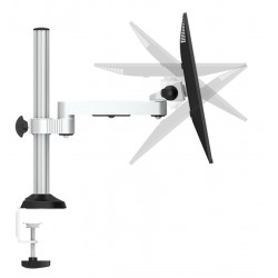 4smarts nosilec za monitor ErgoFix H2 - enojni, srebrn