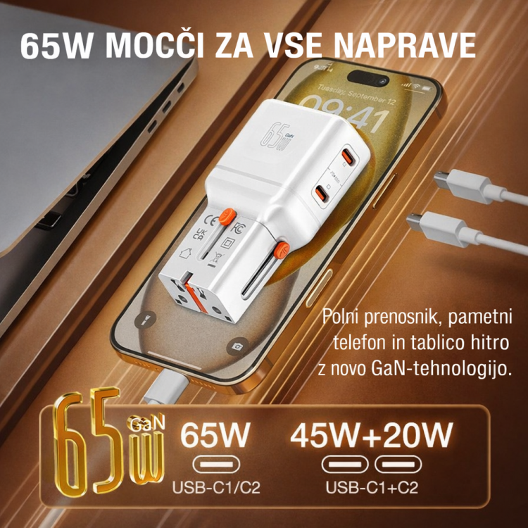 65W moč za vse naprave