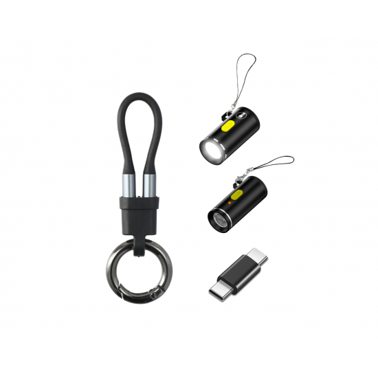 4smarts Explorer USB-C komplet – kabel za ključe + adapter + vžigalnik + LED lučka