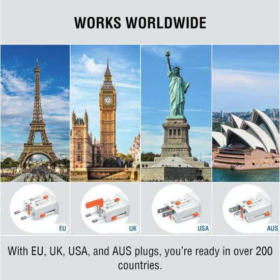 4smarts Nomad Pocket svetovni potovalni adapter 25 W