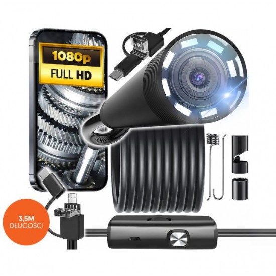 OTG endoskopska kamera - 1920×1080p (USB/MicroUSB/USB-C, 8 mm)