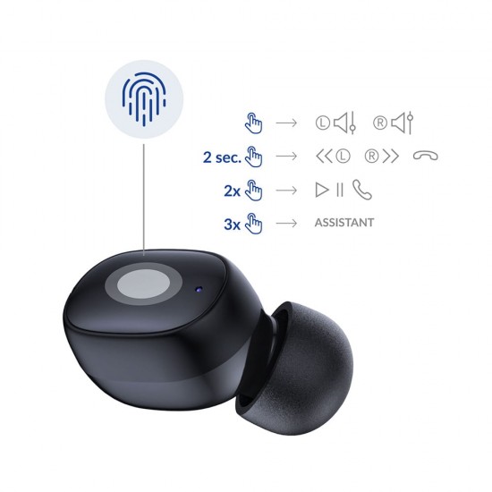 3MK FlowBuds brezžične slušalke črne