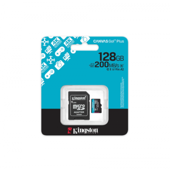 Spominska kartica Kingston microSD 128 GB + SD adapter