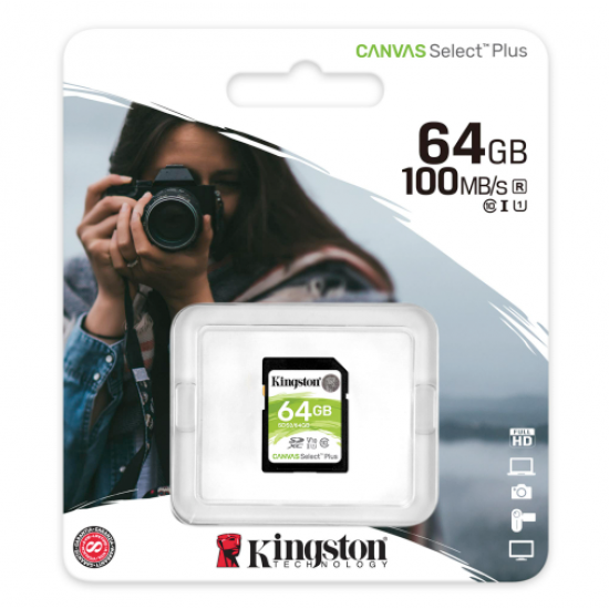 Spominska kartica Kingston Canvas Select Plus 64 GB microSDXC