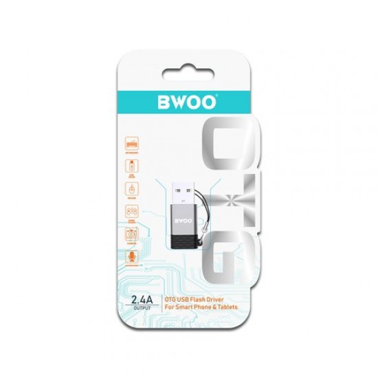 OTG adapter BWOO BZ-38 USB-C v USB - siv