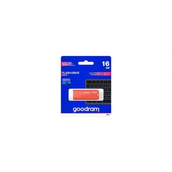 USB spominski ključek GOODRAM PenDrive UME3 64GB USB-A - oranžen USB spominski ključek GOODRAM PenDrive UME3 64GB USB-A - oranžen