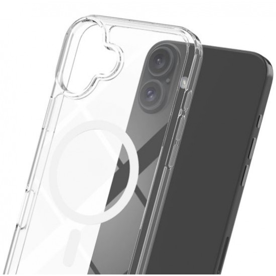 Silikonski etui MagCase za Apple iPhone 17 - prozoren
