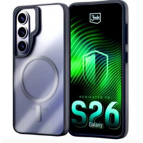 Ovitek 3MK SATIN ARMOR MagCase za Samsung Galaxy S26 - črn, prozoren
