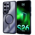 Ovitek 3MK SATIN ARMOR MagCase za Samsung Galaxy S26 Ultra - črn, prozoren