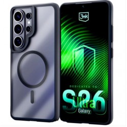 Ovitek 3MK SATIN ARMOR MagCase za Samsung Galaxy S26 Ultra - črn, prozoren