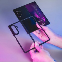 Etui 3MK SATIN ARMOR + za Samsung Galaxy Z Fold7 - črn, prozoren