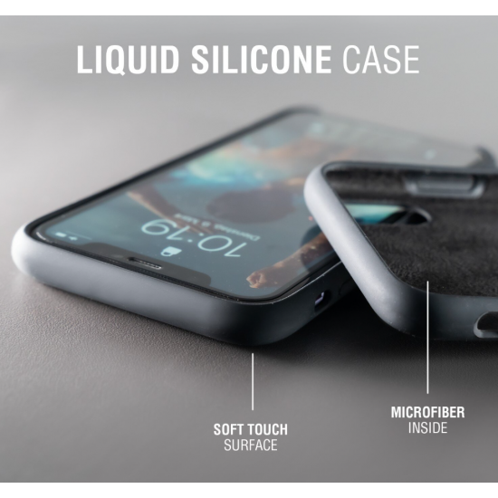 4smarts silikonski ovitek za Apple iPhone 14 - črn