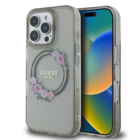 Etui Guess flower za Apple iPhone 16 Pro