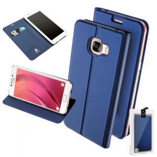 Flip etui POK Leather za Samsung Galaxy Note 20 - modra