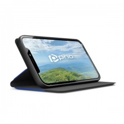 Flip etui PRIO za Apple iPhone 14 Pro - črno moder Flip etui PRIO za Apple iPhone 14 Pro - črno moder