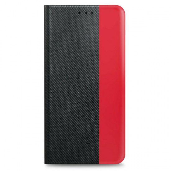 Flip etui PRIO za Samsung Galaxy A04s - črno rdeč