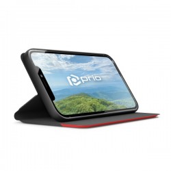 Flip etui PRIO za Apple iPhone 14 Pro - črno rdeč Flip etui PRIO za Apple iPhone 14 Pro - črno rdeč