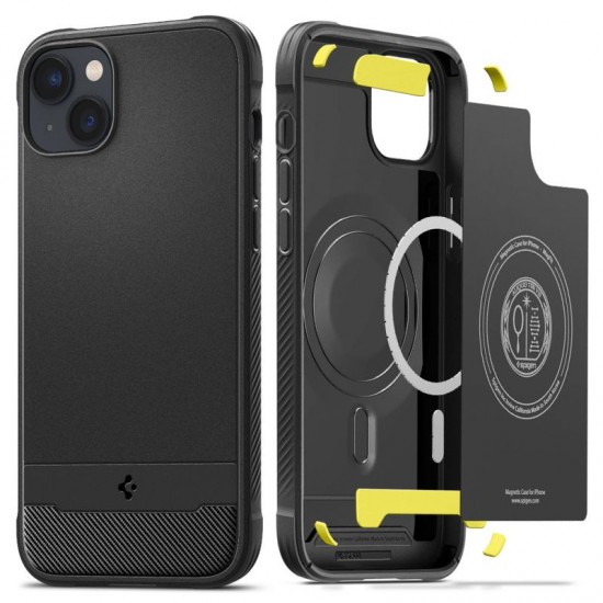 Ovitek SPIGEN MAG Armor za Apple iPhone 15 Plus - črna