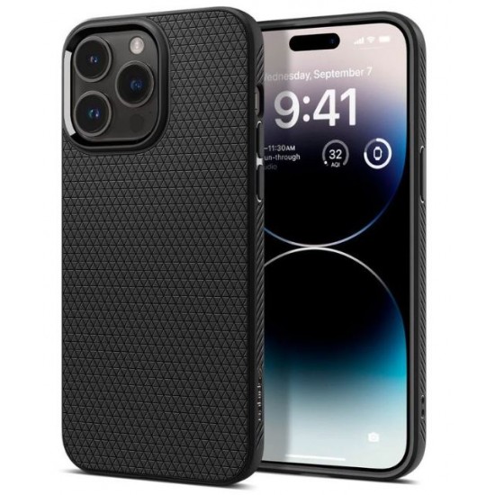 Ovitek SPIGEN Liquid Air za Apple iPhone 16 Pro - matt črna