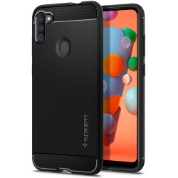Spigen Rugged Armor za Samsung Galaxy A11 - matt črna Spigen Rugged Armor za Samsung Galaxy A11 - matt črna