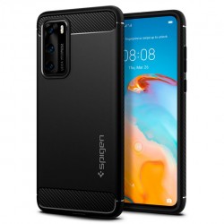 Ovitek SPIGEN Rugged Armor za Huawei P40 - črn Ovitek SPIGEN Rugged Armor za Huawei P40 - črn