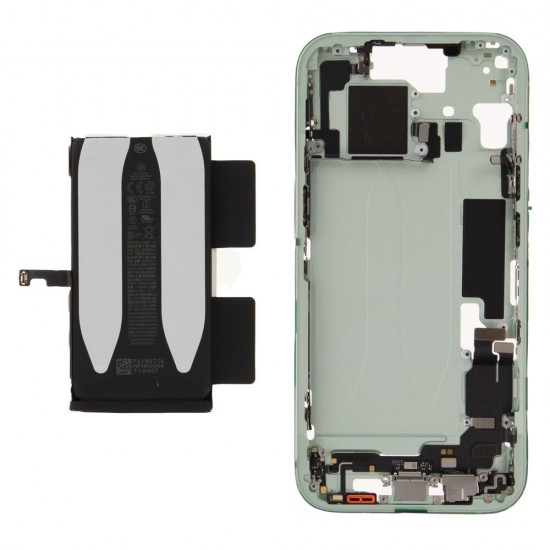 Middle frame incl. battery (Original) - Green, Apple iPhone 15 Middle frame incl. battery (Original) - Green, Apple iPhone 15
