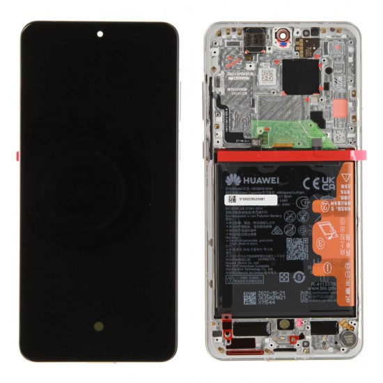 Display incl. battery (Original) - Silver, Huawei Mate 50 Display incl. battery (Original) - Silver, Huawei Mate 50