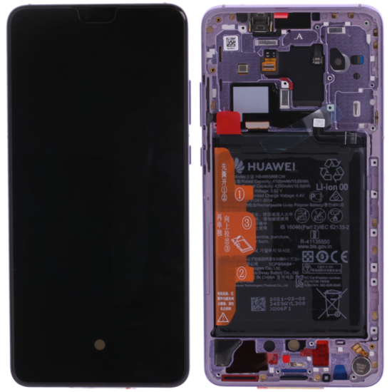 Display incl. battery (Original) - Silver, Huawei Mate 30 Display incl. battery (Original) - Silver, Huawei Mate 30