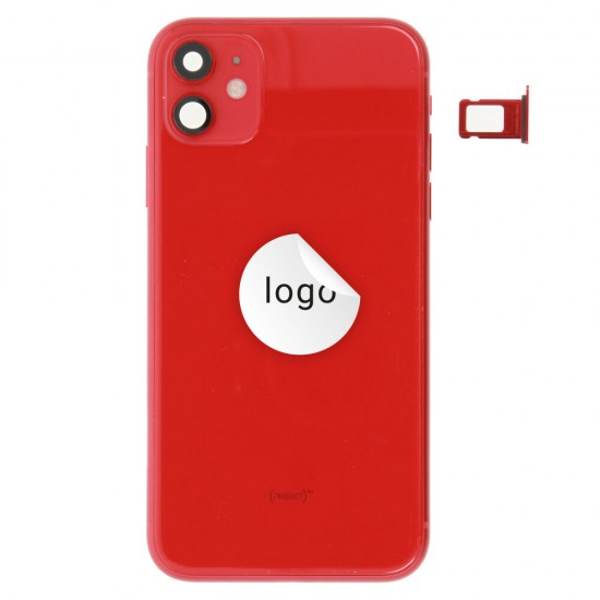 Rear cover incl. small parts (Pulled B) - Red, For iPhone 11 Rear cover incl. small parts (Pulled B) - Red, For iPhone 11