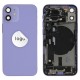 Rear cover incl. small parts (Pulled A) - Purple, For iPhone 12 mini Rear cover incl. small parts (Pulled A) - Purple, For iPhone 12 mini