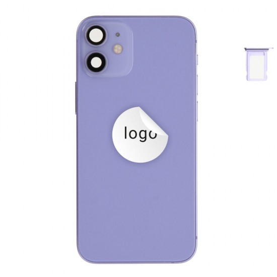 Rear cover incl. small parts (Pulled A) - Purple, For iPhone 12 mini Rear cover incl. small parts (Pulled A) - Purple, For iPhone 12 mini