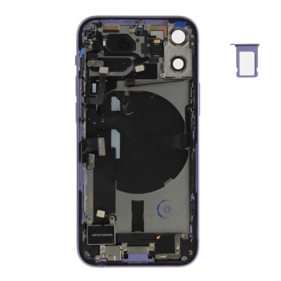 Rear cover incl. small parts (Pulled A) - Purple, For iPhone 12 mini Rear cover incl. small parts (Pulled A) - Purple, For iPhone 12 mini