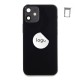 Rear cover incl. small parts (Pulled B) - Black, For iPhone 12 mini