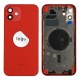 Rear cover excl. small parts (Pulled A) - Red, For iPhone 12 Rear cover excl. small parts (Pulled A) - Red, For iPhone 12